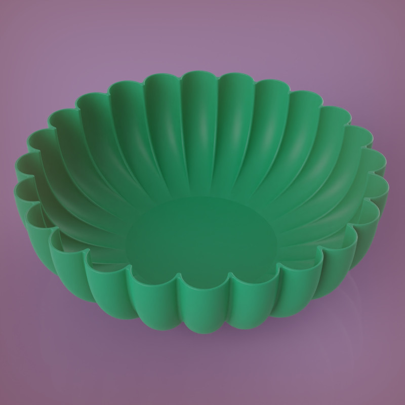 Dekoratif Kase 3D Baskı Modeli .c4d .max .obj .3ds .fbx .stl .blend