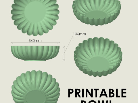 Dekoratif Kase 3D Baskı Modeli