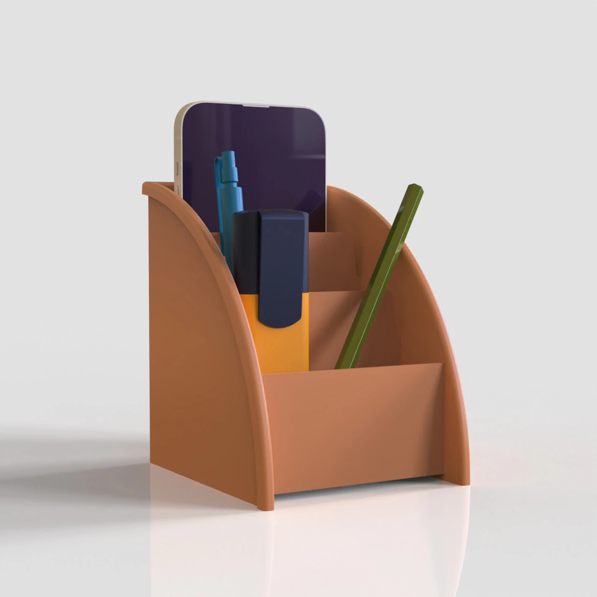 Desk Organizer 3D Print Model .c4d .max .obj .3ds .fbx .stl .blend 
