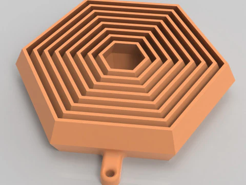 六角钥匙扣 3D 打印模型