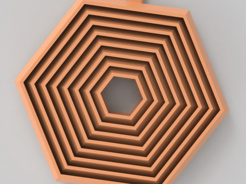 Portachiavi esagonale Modello di stampa 3D