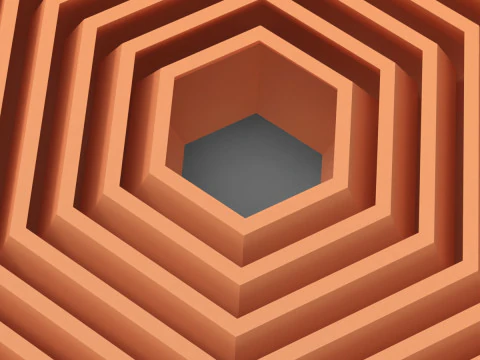 Hexagonal Key Chain 3D Print Model