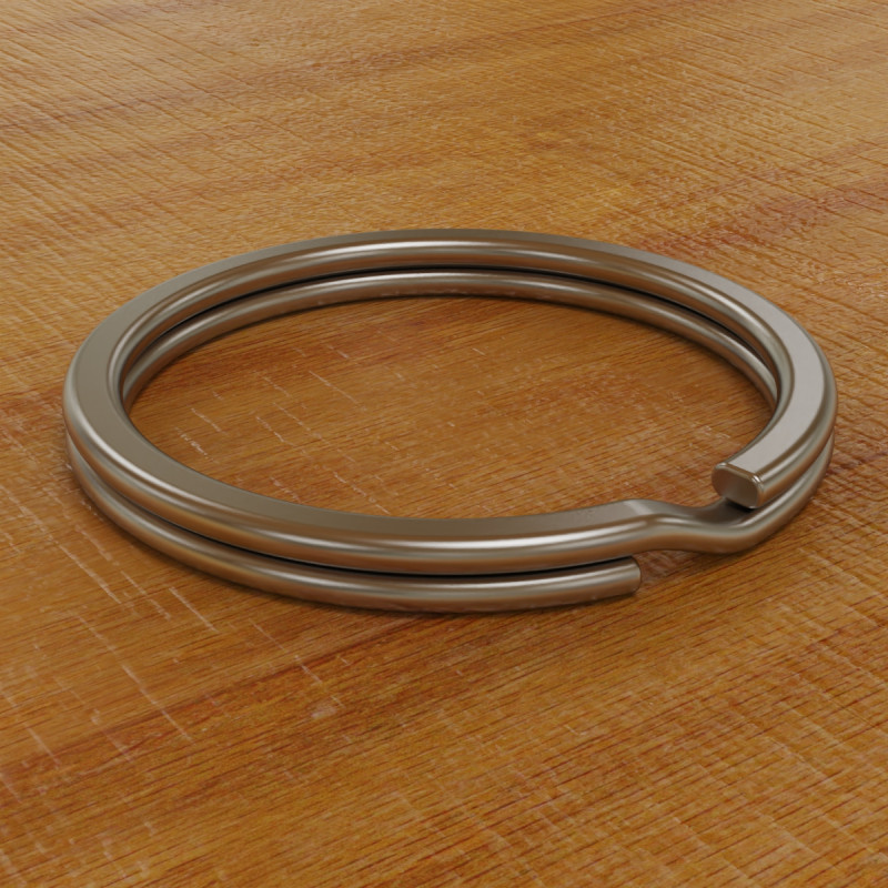 扁平钥匙圈 3D 打印模型 .c4d .max .obj .3ds .fbx .stl .blend