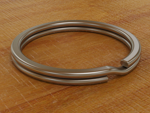 Flacher Schlüsselanhänger 3D Druckmodell