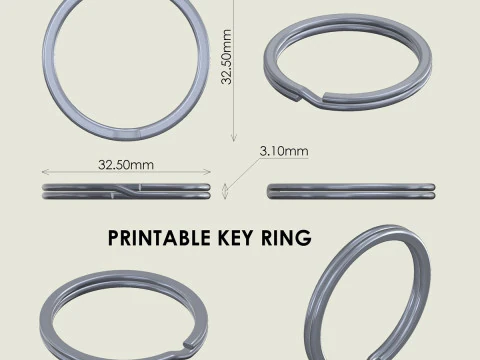 Porta-chaves plano Modelo de Impressão 3D