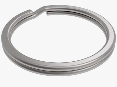 扁平钥匙圈 3D 打印模型