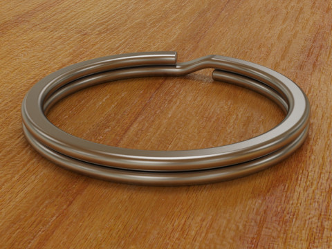 扁平钥匙圈 3D 打印模型