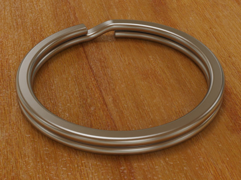 扁平钥匙圈 3D 打印模型