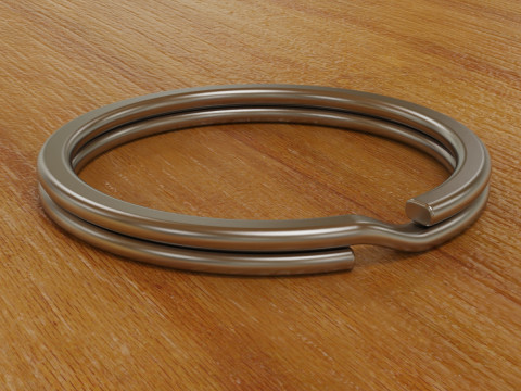 扁平钥匙圈 3D 打印模型