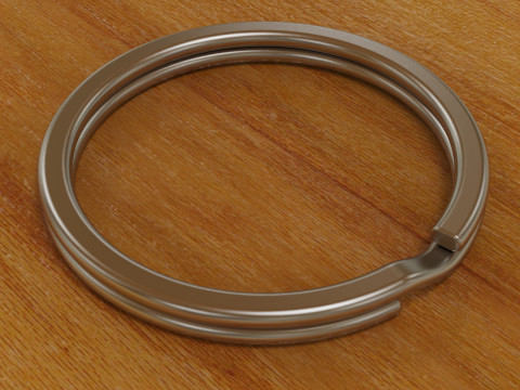 扁平钥匙圈 3D 打印模型