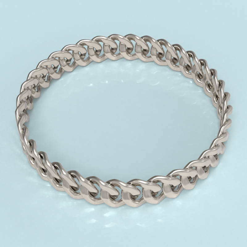 Chain Bracelet 3D Print Model .c4d .max .obj .3ds .fbx .stl .blend 