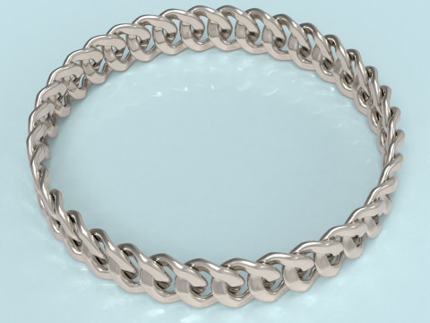Bracelet chaîne Modèles 3D en vedette