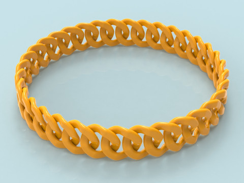 Chain Bracelet 3D Print Model