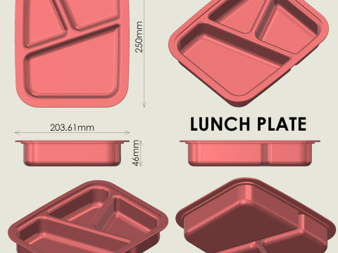 Assiette D&eacute;jeuner Modèles 3D en vedette