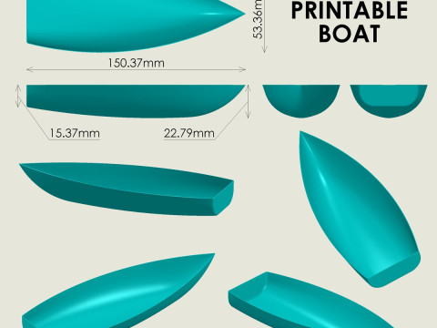 नाव 3D प्रिंट मॉडल
