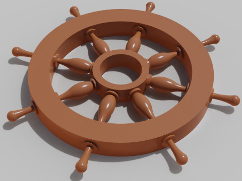 ヘルムシップステアリングホイール 3Dプリントモデル