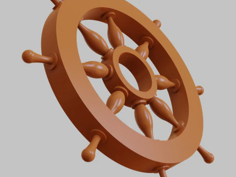 Volante do navio leme Modelo de Impressão 3D