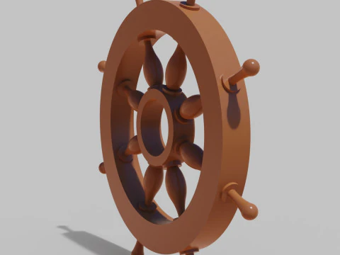 Volante do navio leme Modelo de Impressão 3D