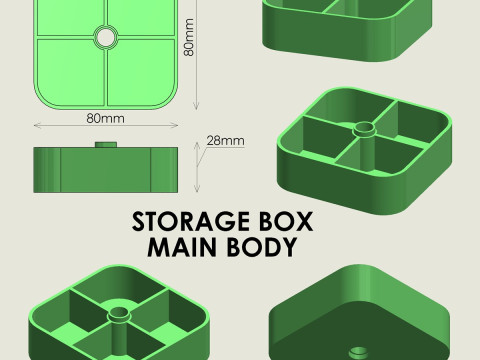 संग्रहण का डिब्बा 3D प्रिंट मॉडल