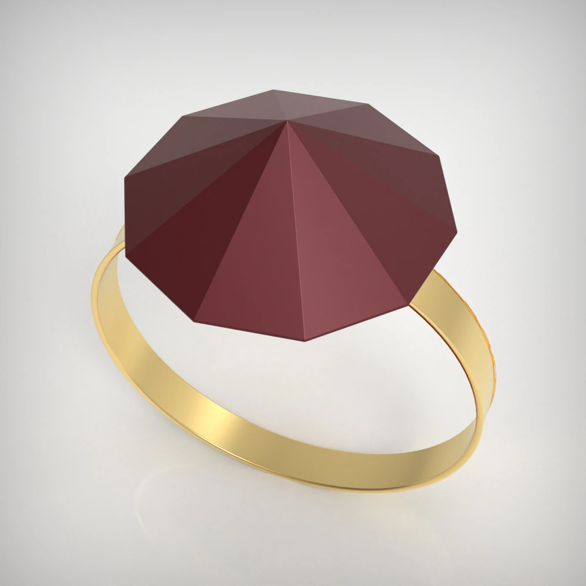 Crystal Ring 3D Print Model .c4d .max .obj .3ds .fbx .stl .blend 