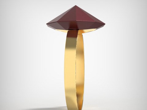 크리스탈 반지 3D 프린트 모델