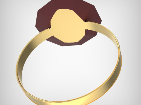 크리스탈 반지 3D 프린트 모델