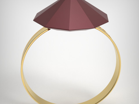 크리스탈 반지 3D 프린트 모델