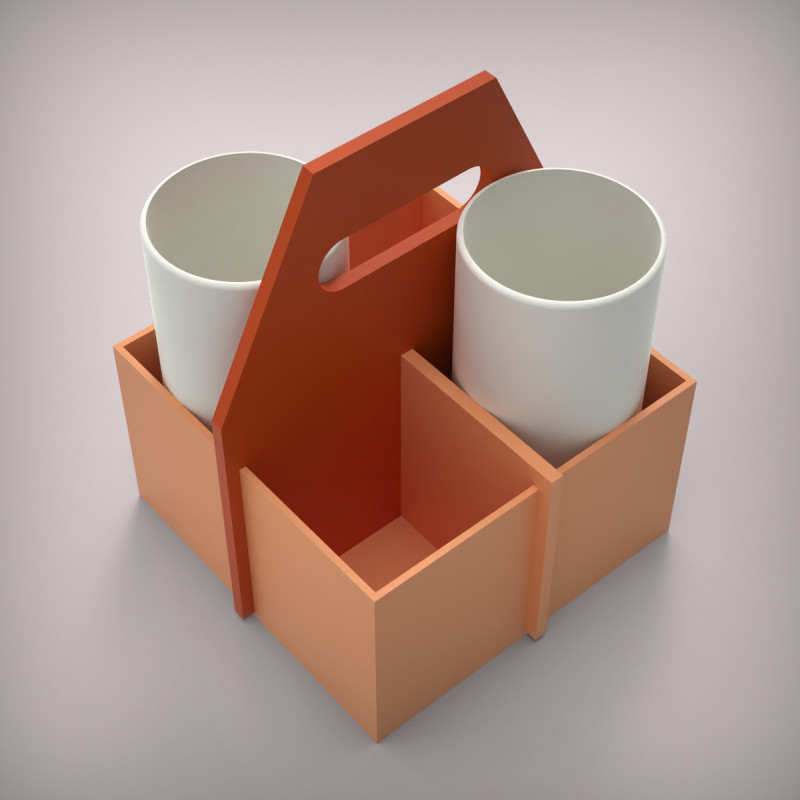 Cup Holder 3D Print Model .c4d .max .obj .3ds .fbx .stl .blend 