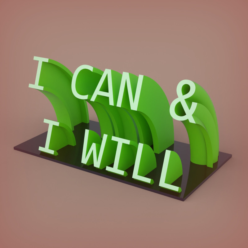 Desk Motivation 3D Print Model .c4d .max .obj .3ds .fbx .stl .blend 