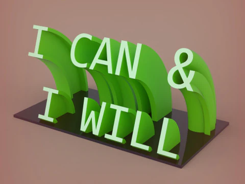 Masa Motivasyonu 3D Baskı Modeli