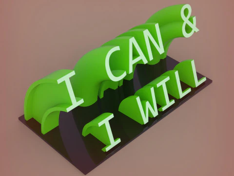 Desk Motivation 3D Print Model