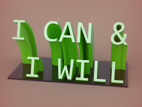 Desk Motivation 3D Print Model