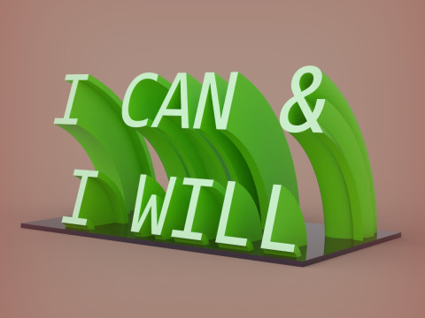 Desk Motivation 3D Print Model