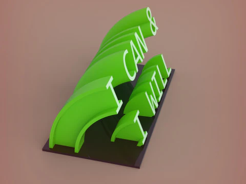 Desk Motivation 3D Print Model