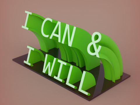 Desk Motivation 3D Print Model
