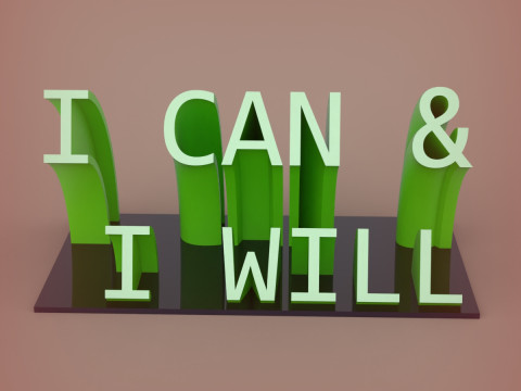 Desk Motivation 3D Print Model