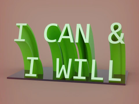 Desk Motivation 3D Print Model