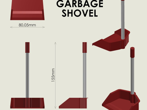 Garbage Shovel 3D Print Model