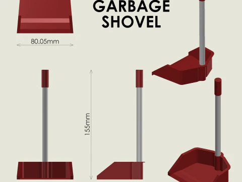 Garbage Shovel 3D Print Model