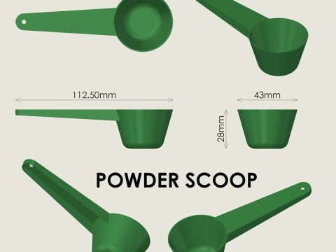 Pulverschaufel 3D Druckmodell