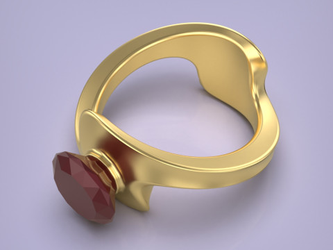 Anillo de diamantes Modelo de impresión 3D