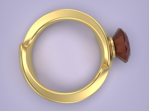 Anello di diamanti Modello di stampa 3D