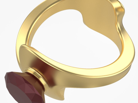 Anello di diamanti Modello di stampa 3D