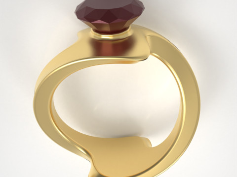 Anello di diamanti Modello di stampa 3D