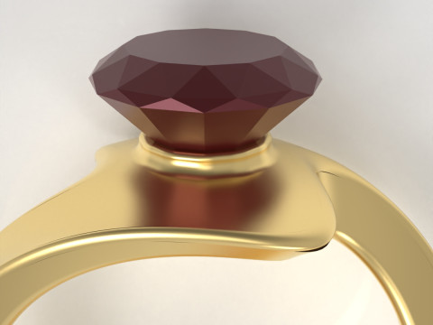 Anello di diamanti Modello di stampa 3D