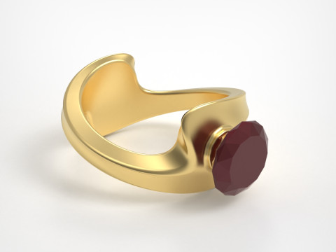 Anello di diamanti Modello di stampa 3D