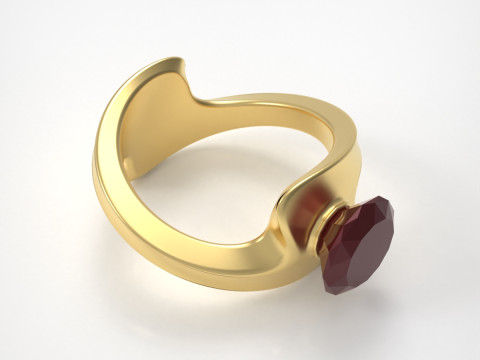 Anello di diamanti Modello di stampa 3D