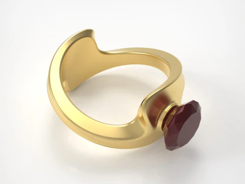 Diamond Ring 3D Print Model