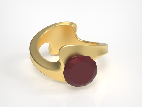 Anello di diamanti Modello di stampa 3D