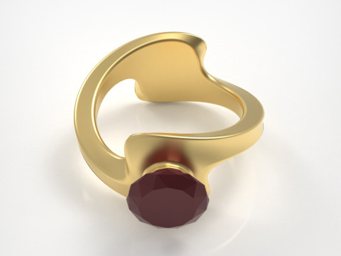 Anello di diamanti Modello di stampa 3D